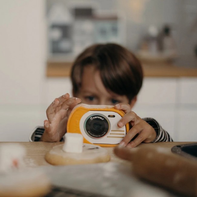 Wodoodporny aparat dla dzieci Kidywolf - żółty