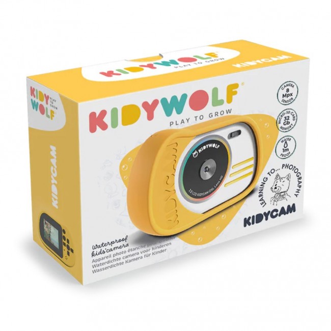 Wodoodporny aparat dla dzieci Kidywolf - żółty
