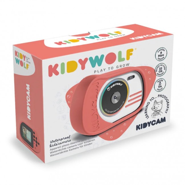 Wodoodporny aparat dla dzieci Kidywolf - różowy