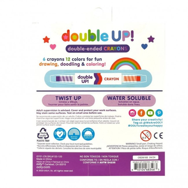 Kredki dwustronne Ooly - Double Up! 6 szt.