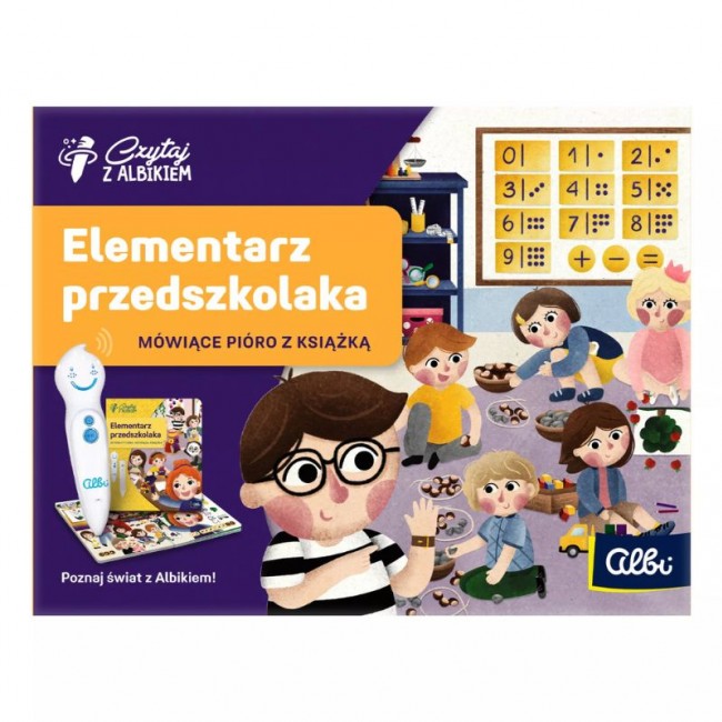 Zestaw Elementarz przedszkolaka Czytaj z Albikiem Albi z piórem