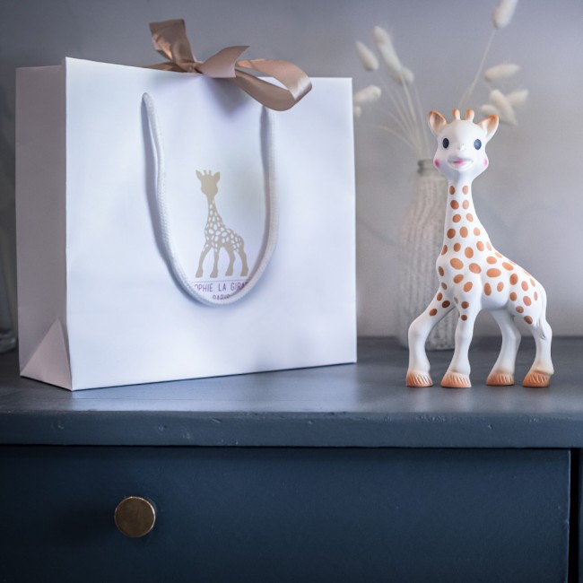 Zestaw upominkowy Żyrafa Sophie la girafe z miękką grzechotką