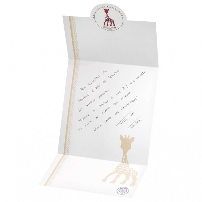 Zestaw upominkowy Żyrafa Sophie la girafe z grzechotką serce