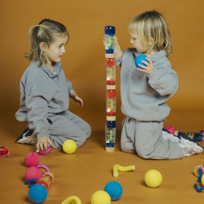 Butelka sensoryczna dwufazowa MOVE SPIRALA Petit Boum - Różowa
