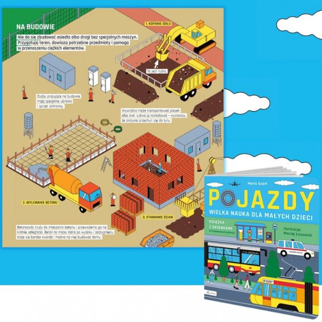 Książka "Wielka nauka dla małych dzieci. Pojazdy" Wydawnictwo Papilon