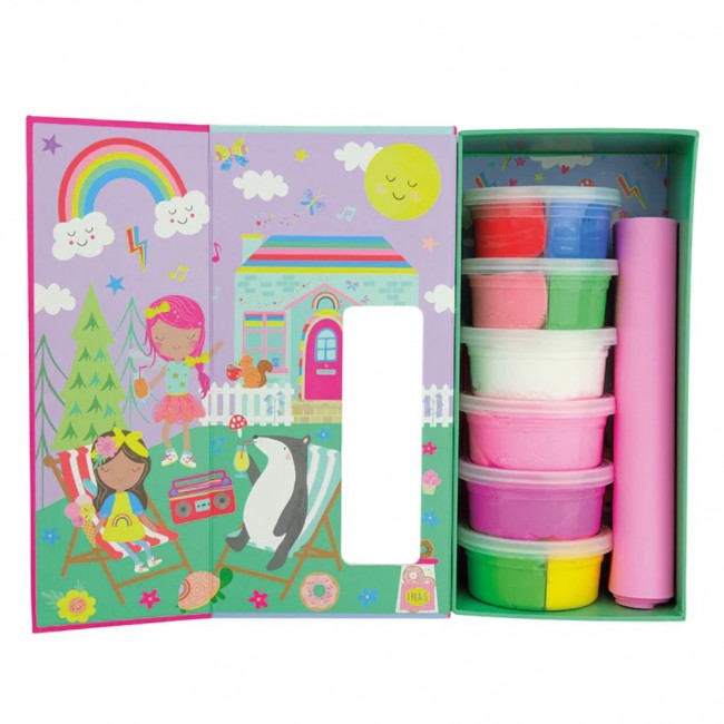 Zestaw z gliną Floss&Rock - Clay&Play Tęczowe Wróżki