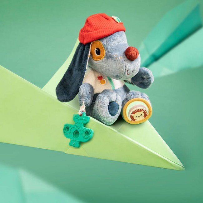 Przytulanka aktywizująca wielofunkcyjna Lilliputiens - Piesek Jules 9 m+