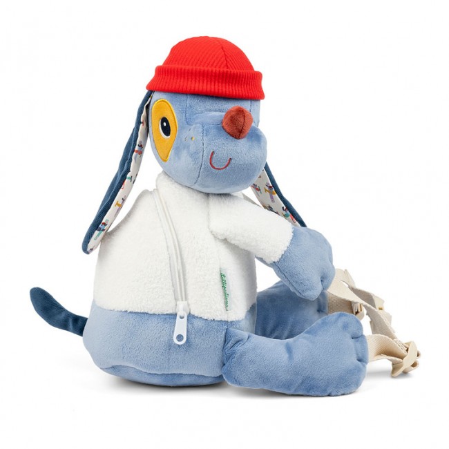 Miękki plecak przytulanka Lilliputiens - Piesek Jules 12 m+