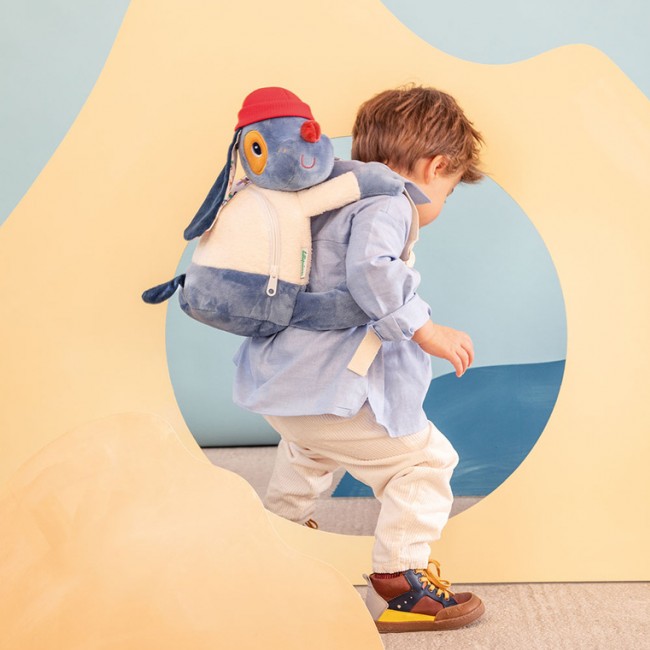 Miękki plecak przytulanka Lilliputiens - Piesek Jules 12 m+