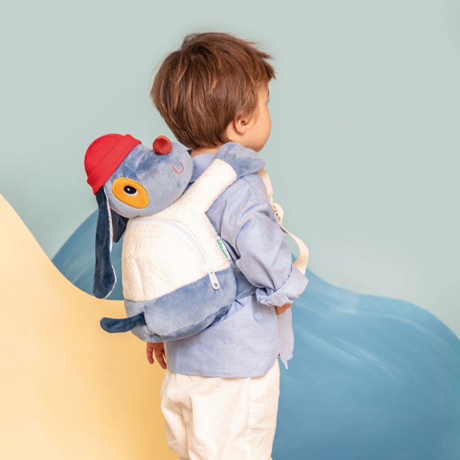Miękki plecak przytulanka Lilliputiens - Piesek Jules 12 m+