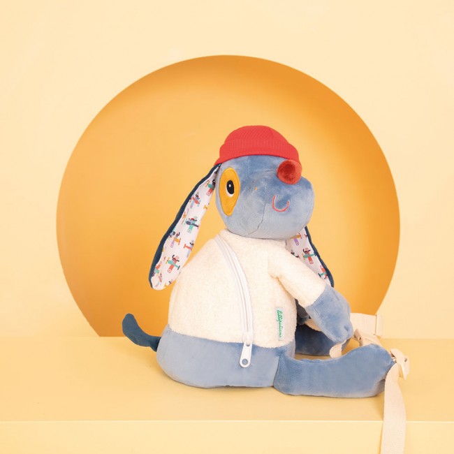 Miękki plecak przytulanka Lilliputiens - Piesek Jules 12 m+