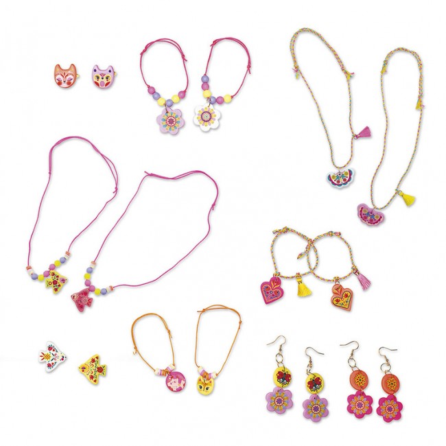 Zestaw kreatywny do tworzenia biżuterii dla przyjaciółek Janod - Klejnoty przyjaźni 8+