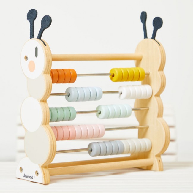 Drewniane liczydło Gąsienica Janod - Sweet Cocoon 18m+