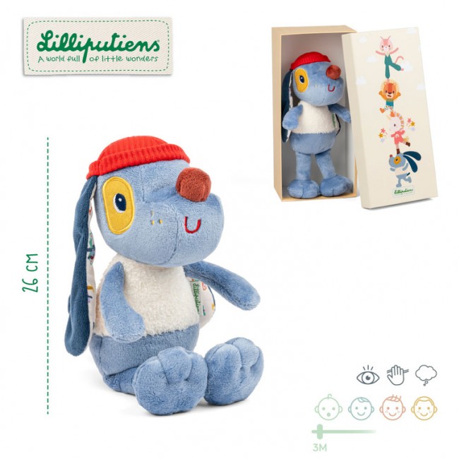 Przytulanka w ozdobnym pudełku Lilliputiens - Piesek Jules 3 m+