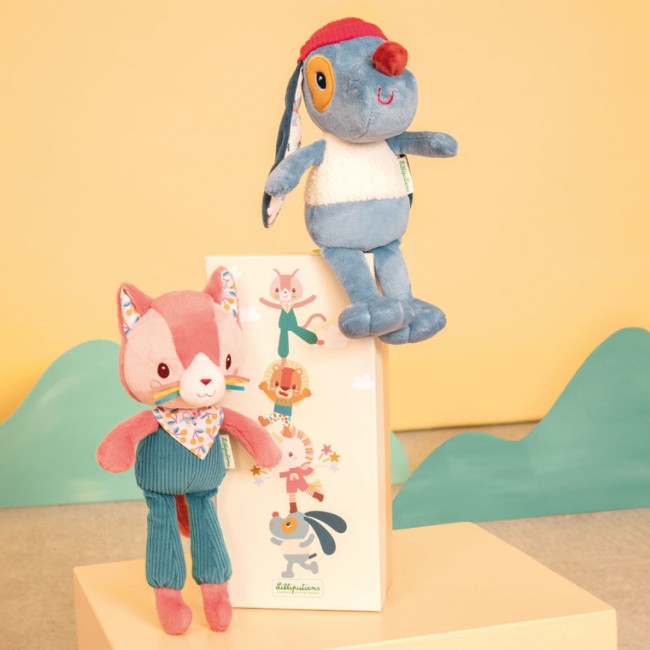 Przytulanka w ozdobnym pudełku Lilliputiens - Piesek Jules 3 m+