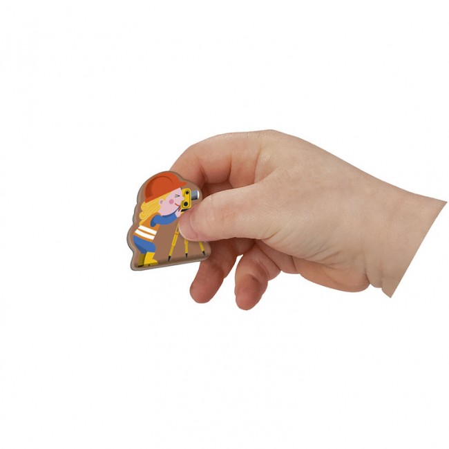 Magnetyczna układanka Magnetibook Janod - Plac budowy