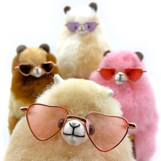 Okulary w kształcie serca dla Alpaki Inkari - Red