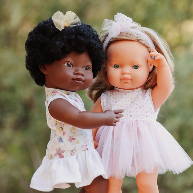 Lalka dziewczynka Miniland My Friends & Me - Europejka Ciemny Blond 38 cm