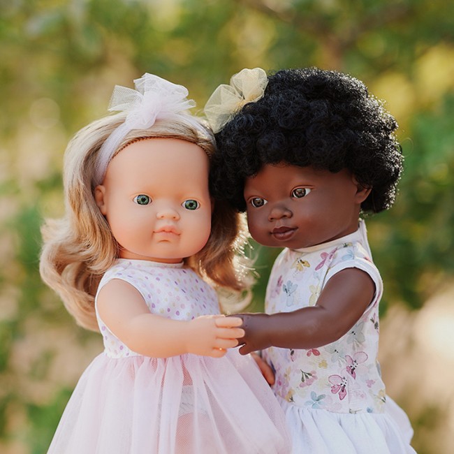 Lalka dziewczynka Miniland My Friends & Me - Europejka Ciemny Blond 38 cm
