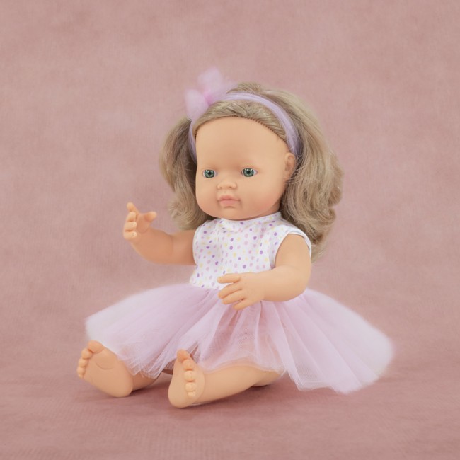 Lalka dziewczynka Miniland My Friends & Me - Europejka Ciemny Blond 38 cm