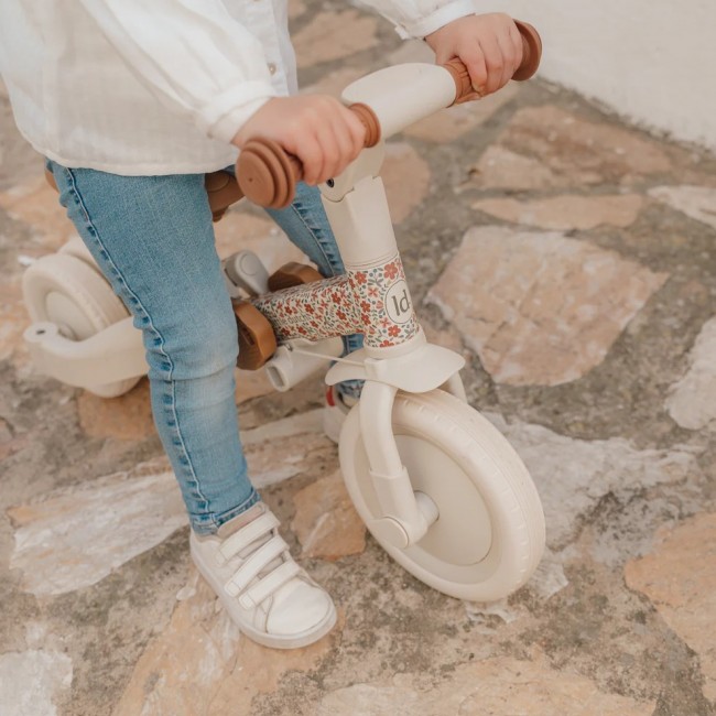 Rowerek trójkołowy 4w1 z rączką Little Dutch - Sunny Flower