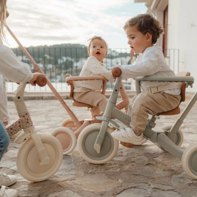 Rowerek trójkołowy 4w1 z rączką Little Dutch - Sunny Flower