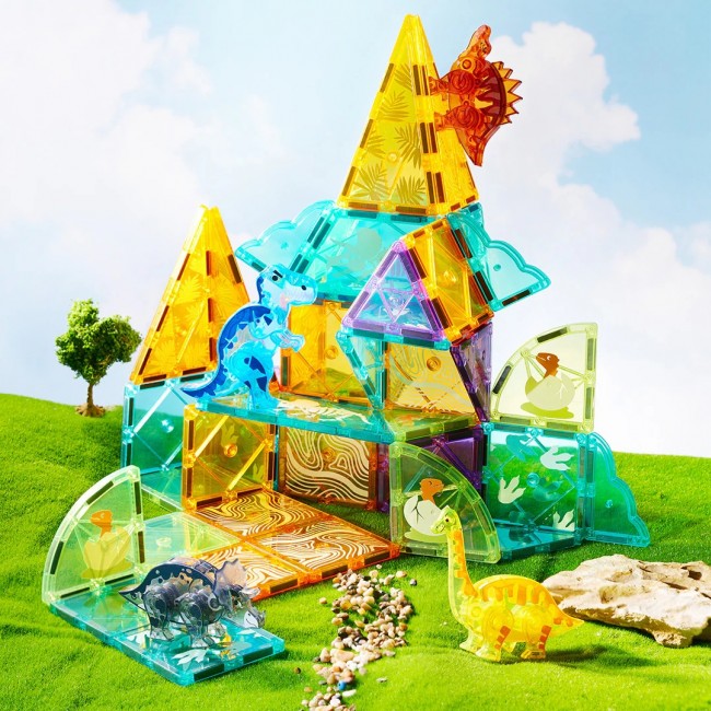 Klocki magnetyczne mideer - Dinozaury 48 el.