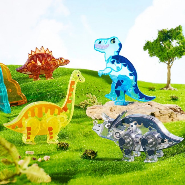 Klocki magnetyczne mideer - Dinozaury 48 el.