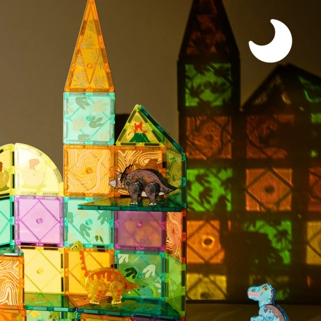 Klocki magnetyczne mideer - Dinozaury 48 el.