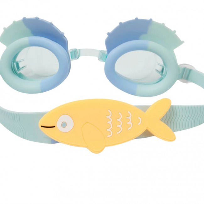 Okulary do pływania dla dzieci Sunnylife - Fish Aqua Blue