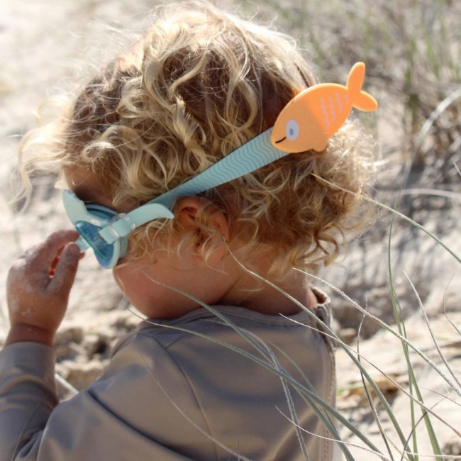Okulary do pływania dla dzieci Sunnylife - Fish Aqua Blue