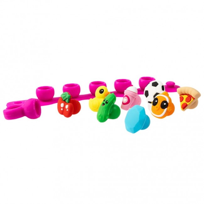 Zestaw biżuterii Plip Charms Fat Brain Toys - Różowy