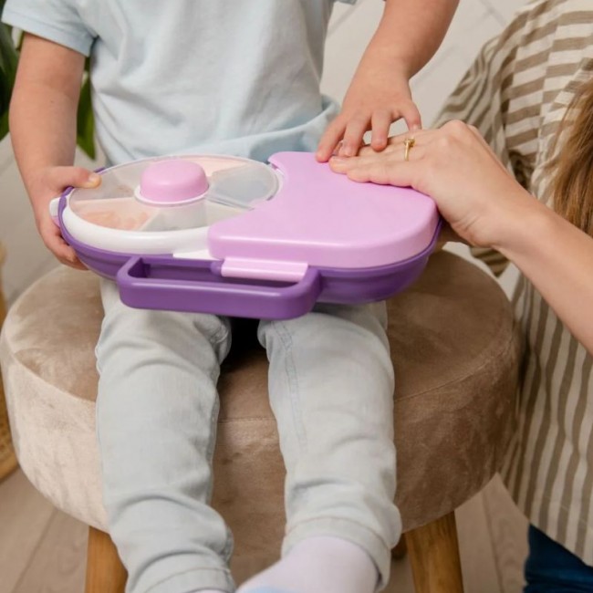 Śniadaniówka dla dzieci Lunchbox Snack Spinner 2w1 Gobe - Grape Purple