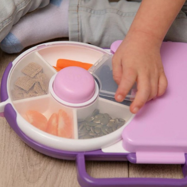 Śniadaniówka dla dzieci Lunchbox Snack Spinner 2w1 Gobe - Grape Purple