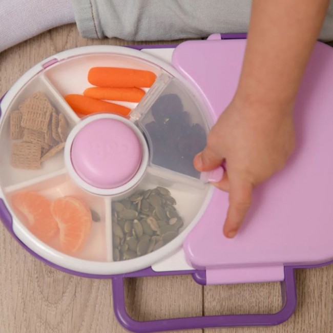 Śniadaniówka dla dzieci Lunchbox Snack Spinner 2w1 Gobe - Grape Purple