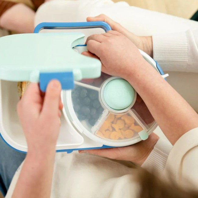 Śniadaniówka dla dzieci Lunchbox Snack Spinner 2w1 Gobe - Blueberry Blue
