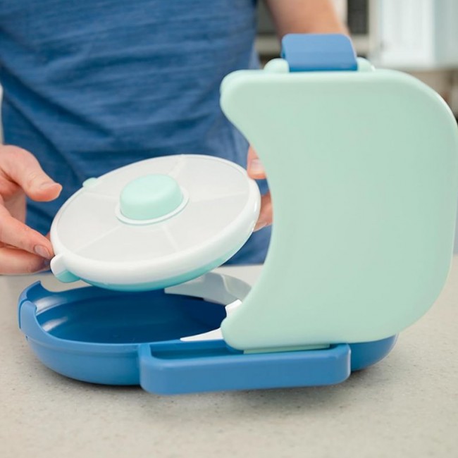 Śniadaniówka dla dzieci Lunchbox Snack Spinner 2w1 Gobe - Blueberry Blue