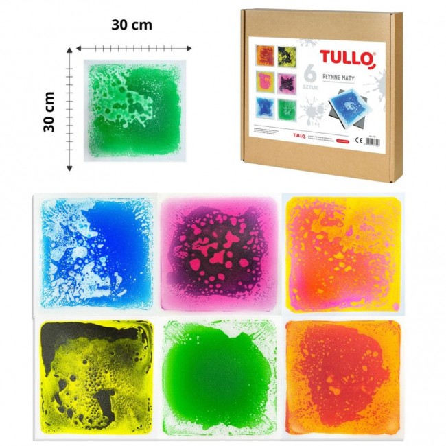 Ścieżka sensoryczna Tullo - sensoryczne płytki z cieczą 30 cm 6 szt.
