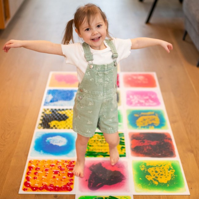 Ścieżka sensoryczna Tullo - sensoryczne płytki z cieczą 30 cm 6 szt.