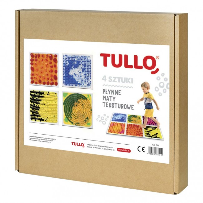 Ścieżka sensoryczna Tullo - sensoryczne płytki z cieczą fakturowe 30 cm 4 szt.