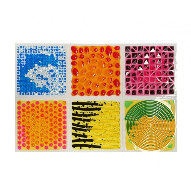 Ścieżka sensoryczna Tullo - sensoryczne płytki z cieczą fakturowe 30 cm 6 szt.