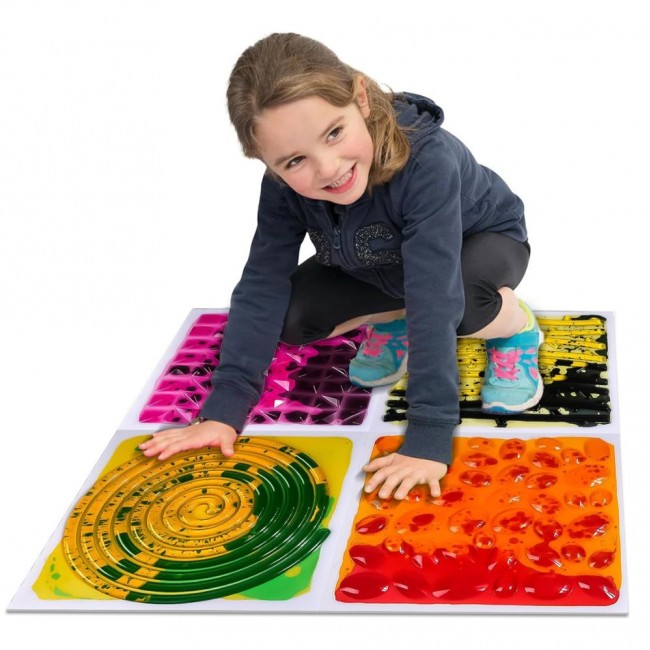 Ścieżka sensoryczna Tullo - sensoryczne płytki z cieczą fakturowe 30 cm 6 szt.