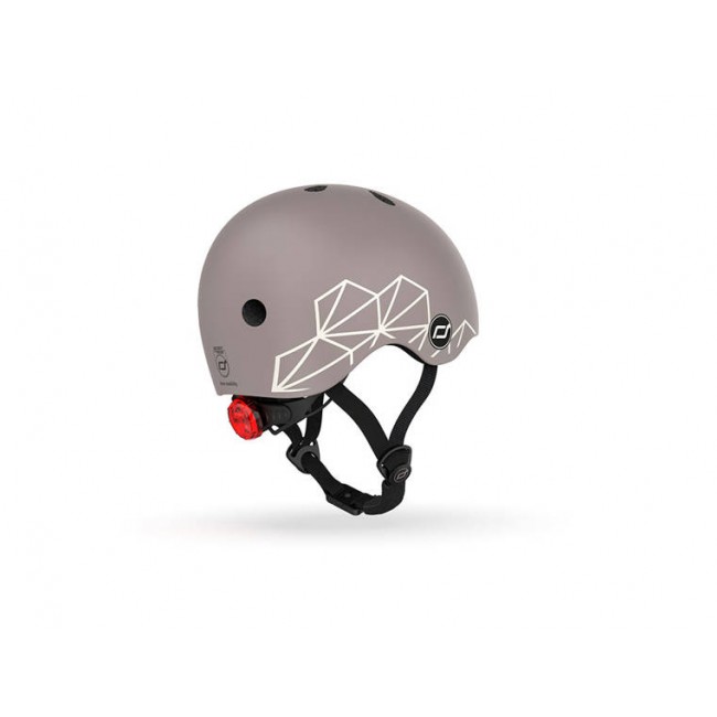 OUTLET Kask dla dzieci SCOOTANDRIDE XXS-S 1-5 lat - Brown Lines