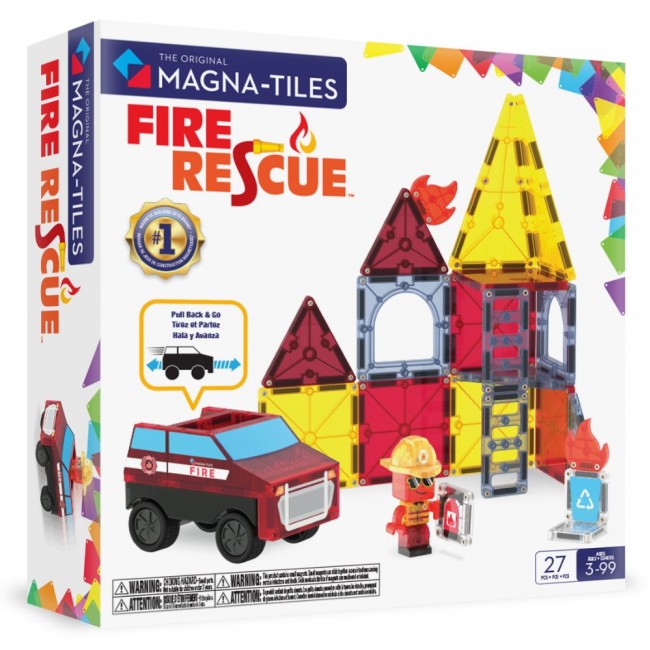 Klocki magnetyczne MAGNA-TILES - Straż Pożarna 27 el.