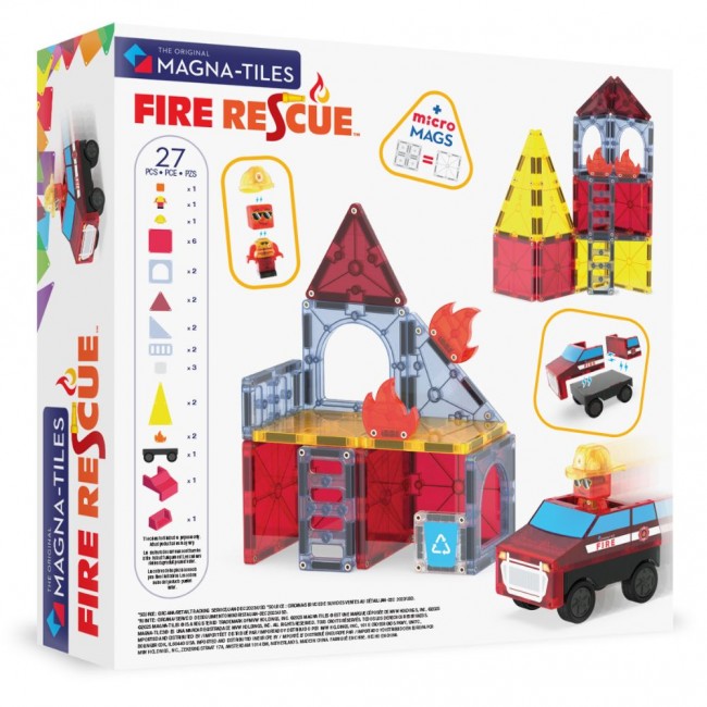 Klocki magnetyczne MAGNA-TILES - Straż Pożarna 27 el.