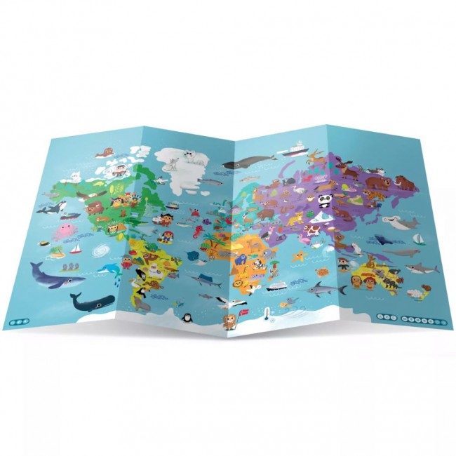 Interaktywna mapa Czytaj z Albikiem Albi - Mapa świata dla dzieci