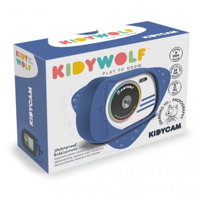 Wodoodporny aparat dla dzieci Kidywolf - niebieski