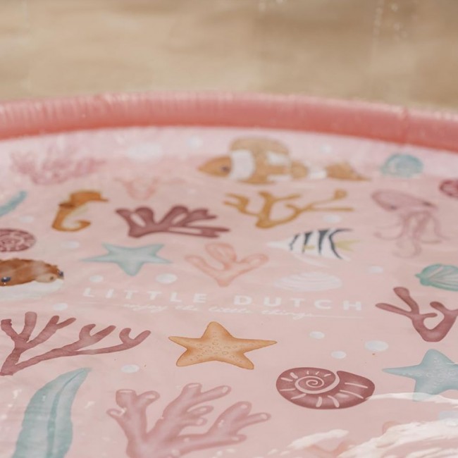 Mata wodna Little Dutch - Pink Ocean Dreams 150 cm