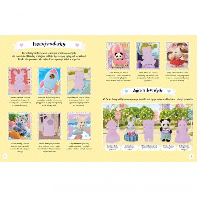 Książka z naklejkami "Dzień w parku rozrywki Sylvanian" Wydawnictwo Harperkids