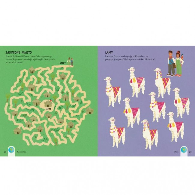 Książka "Dookoła świata. 80 zagadek obrazkowych" Wydawnictwo Nasza Księgarnia